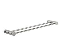 Gedy Ande Toallero baño Doble Fijo, Toallero Pared Doble Longitud 60 cm, Porta Toallas Doble de baño de Pared, Acero Inoxidable AISI 304, Acabado Cromo, Fijación con Tornillos