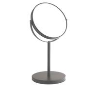 Gedy Anna Espejo de Aumento, Espejo Maquillaje; 2 Caras, 5X, Gun Metal, Metal y Cristal, 18 x 14,9 x 34,3 cm