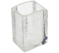 Gedy Antares Portacepillos, Resina, Blanco, 9.5 X 9.5 X 45 Cm