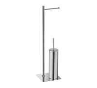 Gedy ARTU Escobillero y portarrollos para baño, Cromo, Acero Inoxidable, 16 x 17,1 x 66,7