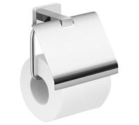Gedy Atena Portarrollos Baño Pared con Tapa Acero INOX Cromo