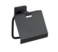 Gedy Atena Portarrollo con tapa Negro mate