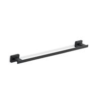 Gedy ATENA Toallero baño, Toallero pared, 45 x 5,6 x 3,5, Negro Mate, Acero inoxidable