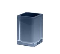 GEDY | Auckland - Soporte para Cepillo de Dientes de Resina Transparente, Color Azul petróleo, tamaño 11 x 7,2 x 7,2 cm y Peso 0,29 kg
