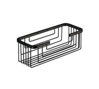 Gedy AUGUSTUS Cesta ducha, estante ducha, Acero inoxidable, Negro Mate, 25,2 x 10,2 x 8,6