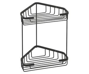 Gedy Augustus Portaobjetos doble angular Negro Mate