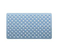 Gedy Azzurra, G-Maim Antideslizante bañera con ventosas, Medidas: 60 x 38 cm, Alfombrilla de baño de Resina, acabada, diseño I+D, 100% Fabricada en Italia, Alfombra Lavable en Lavadora, única