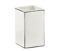 Gedy Blanco, G-Lucrezia, Baño, Portacepillos de Cerámica, 2 Años de Garantía, Diseño I+D, Medidas 11 x 7 x 7 cm, Única