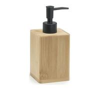 Gedy Bonnie Dosificador Jabón Baño Bambú Natural Bomba Negra | L7,4xP7,4xH16,8cm | Bambú natural | Bomba dispensadora negro mate | Sobremesa