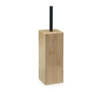 Gedy Bonnie Escobillero baño, Bambú, ecológico, Natural-Negro Mate, 10 x 10 x 39