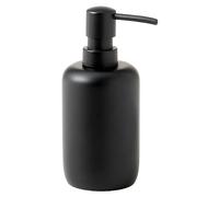 Gedy Brenda Dispensador de jabón, Resina, Negro Mate, 9,2 x 7 x 16,3, Capacidad de 350 ml