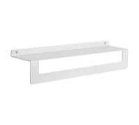Gedy Cleo Estante baño Doble función, Estante Ducha, repisa para baño, toallero baño, toallero Pared, Blanco Mate, Acero Inoxidable AISI 304, 50 x 10 x 9,5 cm, Impermeable