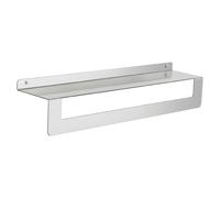 Gedy Cleo Estante baño Doble función, Estante Ducha, repisa para baño, toallero baño, toallero Pared, Cepillado, Acero Inoxidable AISI 304, 50 x 10 x 9,5 cm, Impermeable