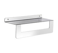 Gedy Cleo Estante baño Doble función, Estante Ducha, repisa para baño, toallero baño, toallero Pared, Cromo, Acero Inoxidable AISI 304, 30 x 10 x 9,5 cm, Impermeable