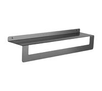 Gedy Cleo Estante baño Doble función, Estante Ducha, repisa para baño, toallero baño, toallero Pared, Gun Metal, Acero Inoxidable AISI 304, 50 x 10 x 9,5 cm, Impermeable