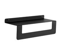 Gedy Cleo Estante baño Doble función, Estante Ducha, repisa para baño, toallero baño, toallero Pared, Negro Mate, Acero Inoxidable AISI 304, 30 x 10 x 9,5 cm, Impermeable