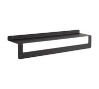 Gedy Cleo Estante baño Doble función, Estante Ducha, repisa para baño, toallero baño, toallero Pared, Negro Mate, Acero Inoxidable AISI 304, 50 x 10 x 9,5 cm, Impermeable