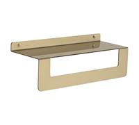 Gedy Cleo Estante baño Doble función, Estante Ducha, repisa para baño, toallero baño, toallero Pared, Oro Mate, Acero Inoxidable AISI 304, 30 x 10 x 9,5 cm, Impermeable