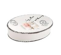 Gedy CLOTHILDE Jabonera, Cerámica, Blanco, 12,7 x 8,8 x 2,9