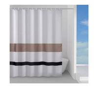 Gedy Cortina De Ducha LIVING Blanca, Marrón Y Negra
