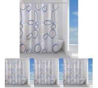 Gedy | Cuencos para Cortina de Ducha de Peva, Acabado Azul, Dimensiones 200 x 120 x 0,1 cm y Peso 0,245 kg (Paquete de 4)