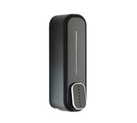 GEDY | Mullet Dispensador de jabón y Gel higienizante de 350 ml, Color Negro, Dimensiones 22 x 6,3 x 9 cm y Peso 0,205 kg