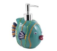 Gedy Dori Dispensador de jabón, Resina, Turquesa, 13,6 x 10,2 x 16,4