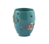 Gedy Dori Portacepillos, Resina, Turquesa, 8.5 X 8.5 X 10.5