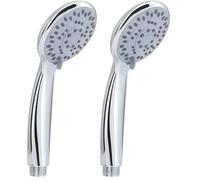 Gedy EASY 06 Alcachofa ducha, Mango ducha, Cromo, ABS, 4 modos de chorro, ahorro de agua, fácil limpieza (Paquete de 2)