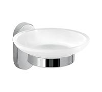 Gedy FEBO Jabonera de pared, Cromo, Acero inox y cristal, 10,8 x 11,9 x 7