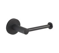 Gedy FELCE Plus Portarrollos Papel higiénico baño, Negro Mate, Acero Inoxidable, Adhesivo, sin Taladro, 15,5 x 7,8 x 5,6