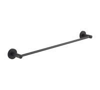 Gedy FELCE Plus Toallero baño, Toallero Pared, Toallero Adhesivo, Toallero sin Taladro, 64,6 x 7,4 x 5,6, Negro Mate, Acero Inoxidable