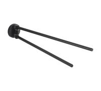 Gedy Toallero Doble articulado Felce Plus Negro Mate