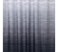 Gedy Fog Cortina de baño y de Ducha con Anillas, Poliéster, Impermeable, Lavable a máquina, 120 x 200, Blanco-Gris