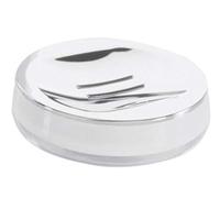 Gedy Forsizia Jabonera, Cristal Y Resina Termoplástica, Blanco, 12x12x2.9 cm