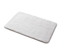 Gedy Fuzzy Alfombra de baño, Antideslizante, Poliéster, 60 x 40, Blanco, Lavable a máquina 30º, Extrasuave