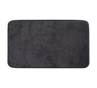 Gedy Fuzzy Alfombra de baño, Antideslizante, Poliéster, 80 x 50, Negro, Lavable a máquina 30º, Extrasuave