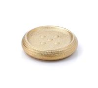 Gedy G-Astrid - Jabonera de baño Dorado, tamaño 2,6 x 12 x 12 cm, Peso 0,238 kg, jabonera de cerámica, 2 años de garantía, diseño R&S