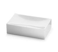 Gedy G-Bangkok, Medidas y Peso: 2,9 x 10,9 x 6,9 cm y 0,135 kg, jabonera sólida Fabricada en Resina y Arena, Acabado Blanco, diseño R&S, 2 años de garantía, Talla única