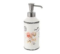 Gedy G-Brisbane - Dispensador de jabón para baño de cerámica, Acabado Blanco, diseño R & D, 2 años de garantía, tamaño y Peso: 20 x 7,2 x 7,2 cm y 0,306 kg