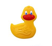 Gedy G-Duffy-Alfombra Antideslizante con Forma de Pato, Medidas: 12,5 x 8,5 cm, Alfombrilla de baño de Resina, Acabado Amarillo, diseño R&S, 2 años, Talla única