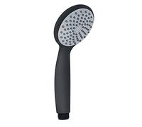 GEDY G-Easy 04 - Alcachofa de Ducha con 1 Chorro, alcachofa ABS con Acabado Negro, 5 años de garantía, diseño R&S, Filtro de Ducha antiarena Incluido, Negro, única