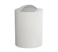 Gedy Blanco, G-Eye papelera, medidas y peso de la cesta: 26,5 x 19 x 19 cm y 0,25 kg, fabricado en resinas termoplásticas, cubo de basura de baño diseño R&S 100% Made in Italy, único
