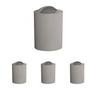 Gedy G-Eye - Papelera de baño, color gris claro, medidas y peso: 26,5 x 19 x 19 cm y 0,25 kg, fabricado en resinas termoplásticas, cubo de basura de baño, diseño R&S, 100% fabricado en Italia