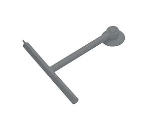 Gedy G-Mirissa, Limpiacristales para Ducha Color Gris y Gancho con Ventosa, Limpiador de Cristal de Resina y Goma, Medidas 23 x 22 x 3 cm y Peso 0,1 kg, 2 años de garantía, diseño R&S
