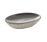 Gedy G-Naomi, Jabonera Gris, componentes Fabricados en cerámica, Medidas: 2,5 x 13 x 9 cm y Peso 0,16 kg, diseño R&S, Talla única