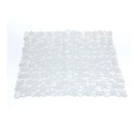 Gedy G-River - Ducha Antideslizante con ventosas, tamaño: 54 x 54, Alfombrilla de baño de Resina, Acabado Transparente, diseño I+D, Fabricado en Italia, Lavable a máquina, único