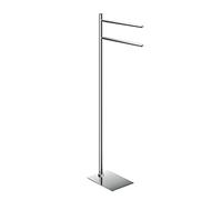 GEDY G-Seul - Lámpara de pie cromada, Medidas 83,3 x 34 x 14 cm, toallero de pie de Acero Inoxidable y cromall, brújula de 4 mm incluida, Metal, única