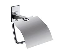 GEDY G-Singapore - Portarrollos de Papel higiénico Cubierto, Acabado Cromado, Medidas 15 x 14,3 x 6,8 cm y Peso 0,3 kg, portarrollos de Acero Inoxidable y Cromall, diseño R&S Gedy