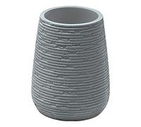 Gedy GEMINI Porta cepillo de dientes, Resina, Gris, 8,7 x 8,7 x 11,1